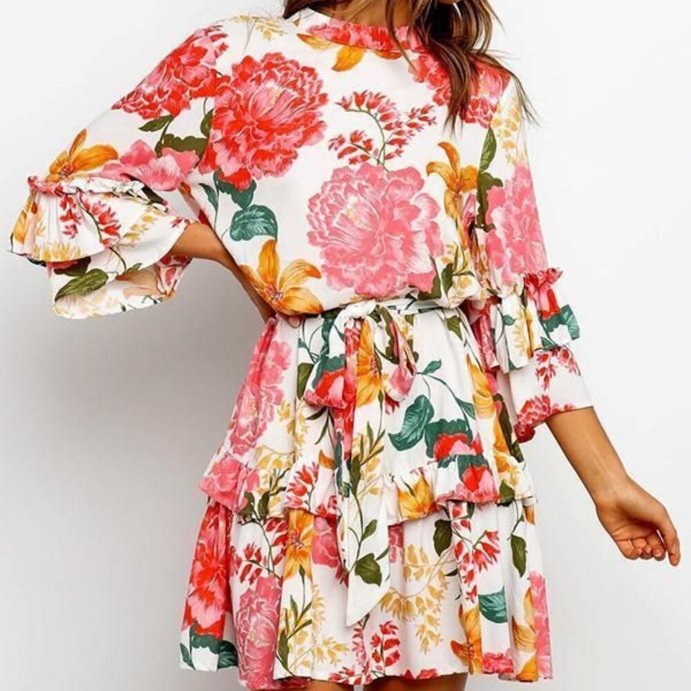 Petal & Pup Floral Dress, Large, EUC